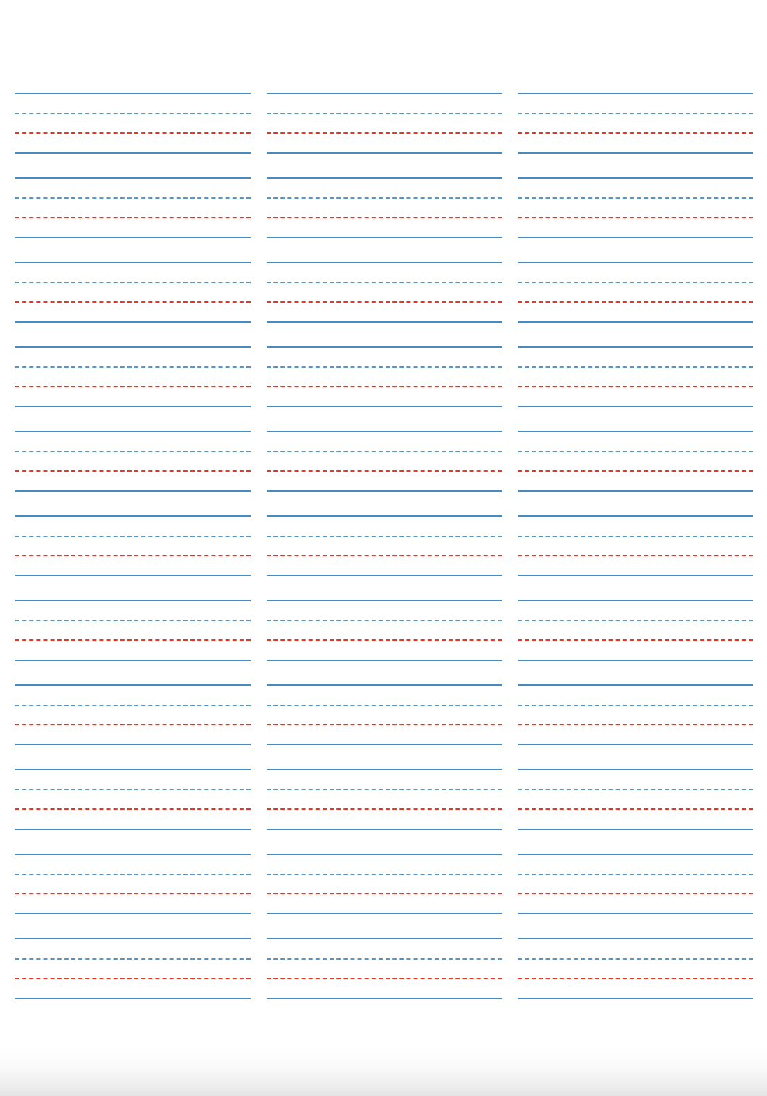 英文练习纸（新） 英文练习空白格子纸。